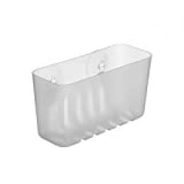 TATAY 4520102 - Pequeña Cesta organizadora de ducha con ventosas, capacidad 1.5 kg, Plástico polipropileno, Color glacé, 20 x 9.5 x 11 cm
