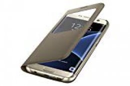 Samsung S View Cover - Funda para Samsung Galaxy S7 Edge, color Dorado