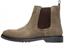 find. Leather Cleated Botas Chelsea, Marrón Brown, 44 EU