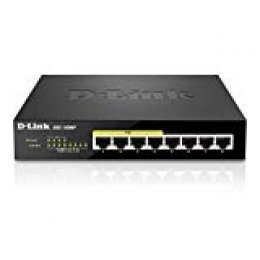 D-Link DGS-1008P - Switch de 8 Puertos Gigabit Ethernet 10/100/1000 Mbps y 4 Puertos PoE
