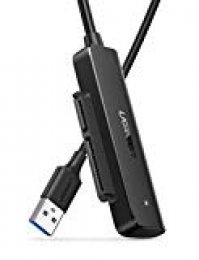 UGREEN Cable SATA a USB 3.0, Adaptador SATA III a USB con UASP para 2,5" Discos Duros HDD SDD, Soporta S.M.A.R.T, Trim, Compatible con PC, PS4, PS3, Xbox One, 10TB MAX, 7cm de Longitud