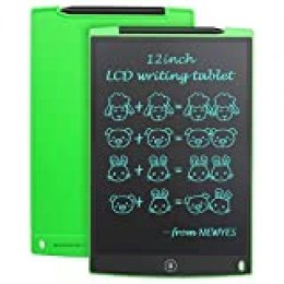 NEWYES 12" Tableta de Escritura LCD, Tableta gráfica, Ideal para hogar, Escuela u Oficina. Pilas Incluidas y 2 Imanes para la Nevera (Verde)