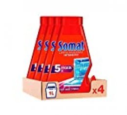 Somat Limpia Máquinas Aditivo Lavavajillas - Pack de 4 x 250 ml - Total: 1000 ml
