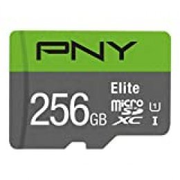 PNY Elite memoria flash 256 GB MicroSDXC Clase 10 UHS-I - Tarjeta de memoria (256 GB, MicroSDXC, Clase 10, UHS-I, Class 1 (U1), V10)