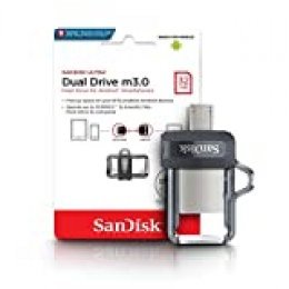 Memoria flash USB SanDisk Ultra Dual m3.0 de 32 GB con USB 3.0 y hasta 150 MB/s