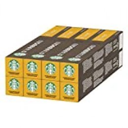 Starbucks BLONDE Espresso Roast de NESPRESSO Cápsulas de café de tostado suave, 8 x tubo de 10 unidades