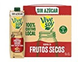Vivesoy Frutos Secos sin Azúcar  (pack de 6 x 1L)