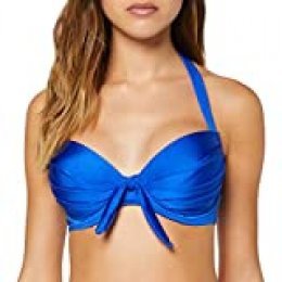 Pour Moi? Azure Halter Padded Underwired Top Parte de Arriba de Bikini, Azul (Deep Blue Deep Blue), 85G (Talla del Fabricante: 32F) para Mujer