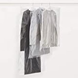 Rayen - Funda de ropa para armario. Pack de 3 bolsas transperentes para guardar ropa. Protectores de ropa antipolvo. 65 x 150 cm. Transparente