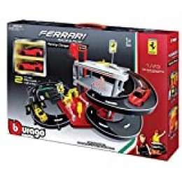 Bburago 15631204 - Garaje de Ferrari con dos coches (escala 01:43) [importado de Alemania]