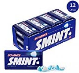 Smint Tin Menta, Caramelo Comprimido Sin Azúcar - 12 unidades de 35 gr/ud